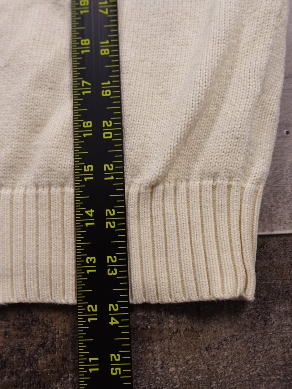 Polo Ralph Lauren Quarter Zip Sweater Men’s Medium Cream Cotton Classic - Picture 6 of 11